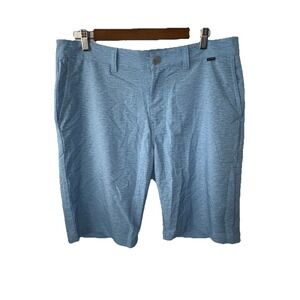 Travis Mathew Shorts Mens 34 Golf‎ Performance Chino Wicking Pants Blue Stretch